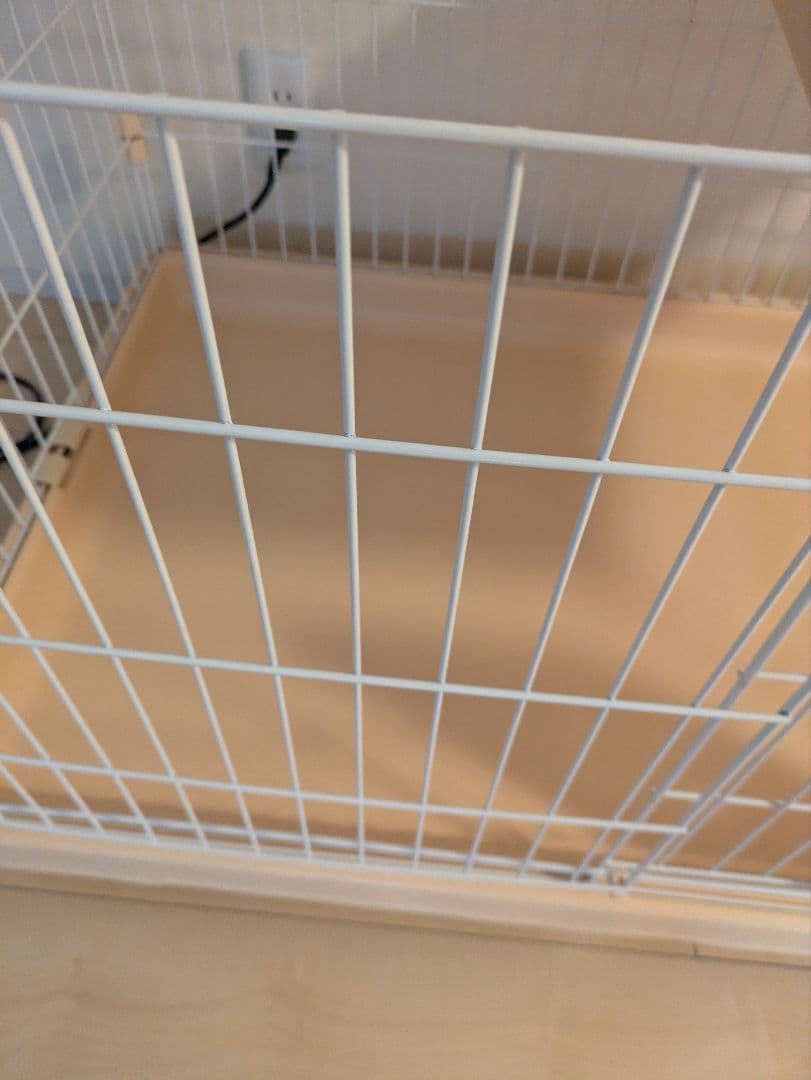 美品　2段　RAKU　猫　ケージ　大型　ゲージ　白
