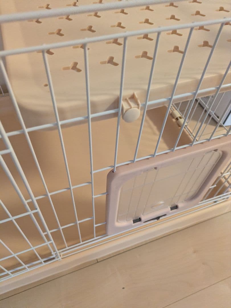 美品　2段　RAKU　猫　ケージ　大型　ゲージ　白