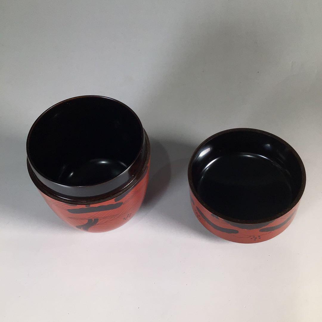 Ｎ２１９　棗　『塗師　多田桂寛作』『曙棗』　共箱　茶道具