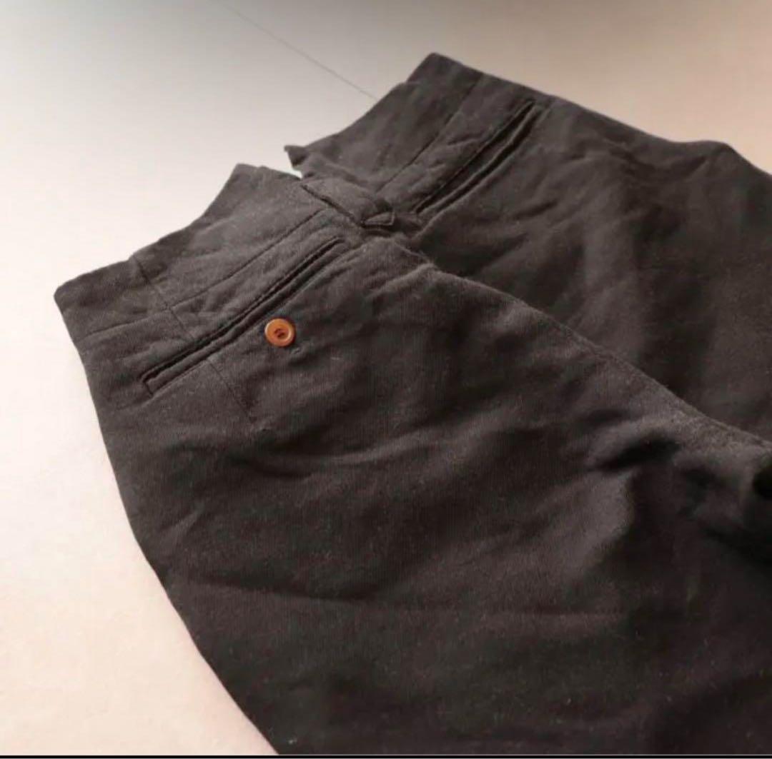 コムデギャルソン コムコム 裾ボタン切り替え ハイウエストスラックス