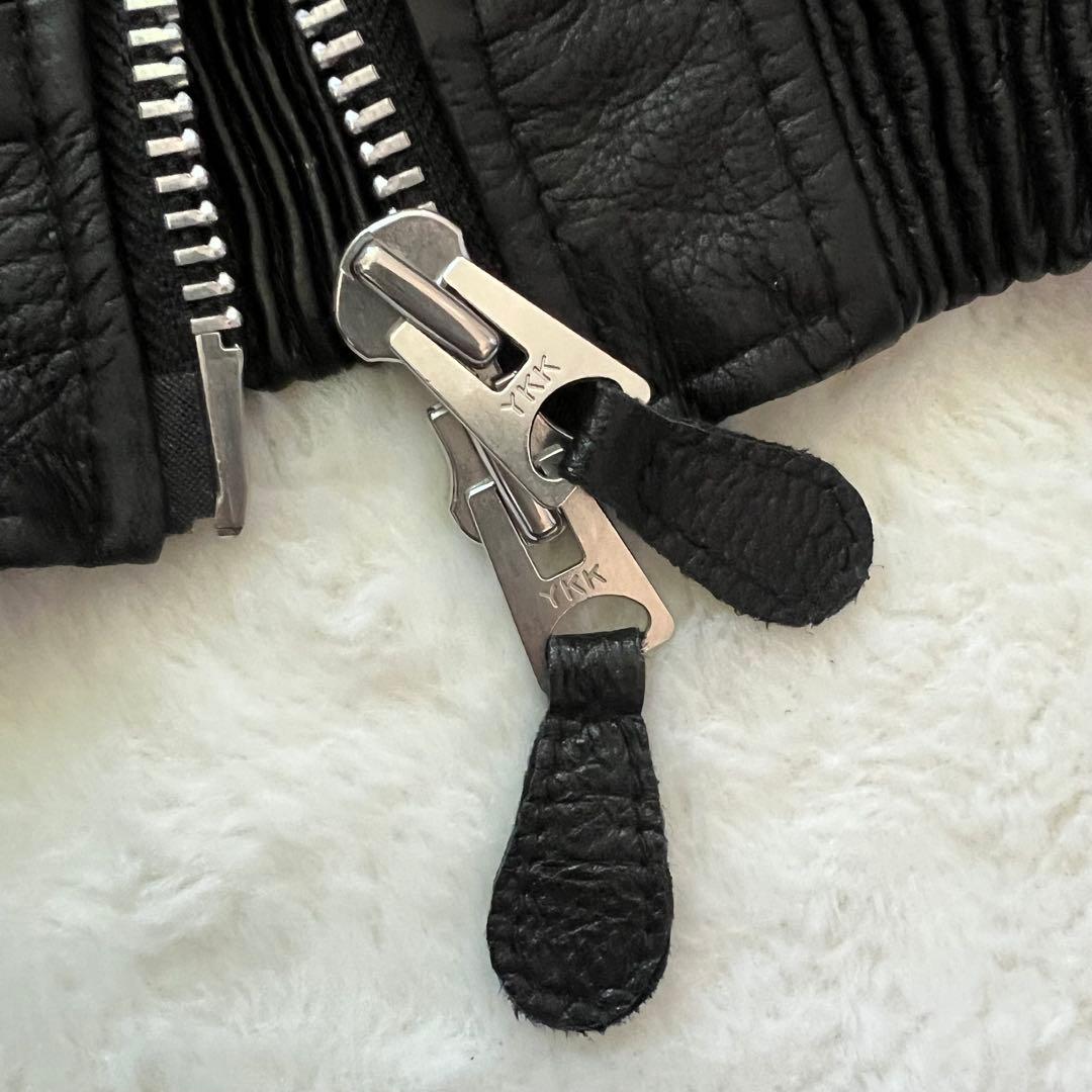 AVIREX ラムレザー トラックジャケット シングルライダース