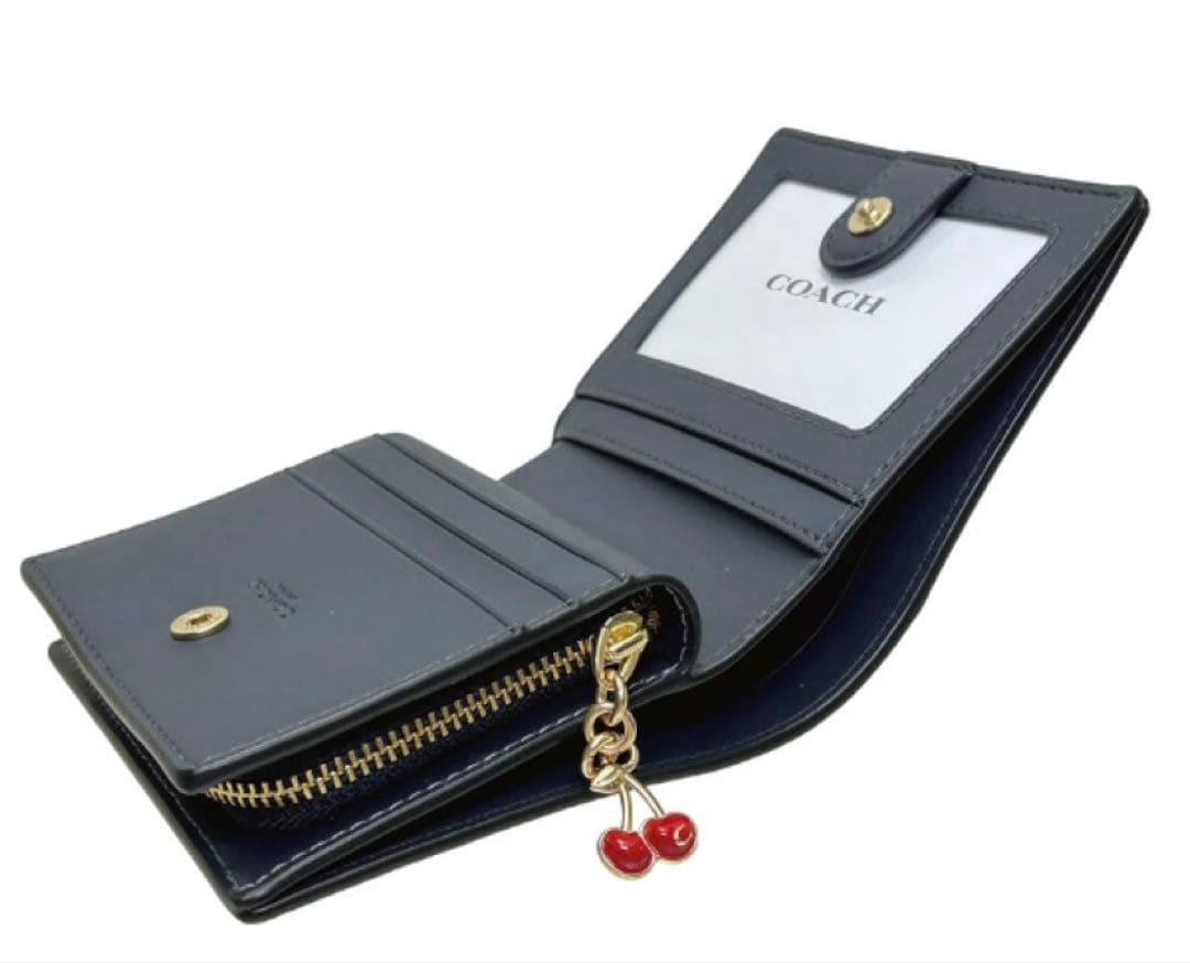COACH チェリー柄 二つ折り財布 CZ347