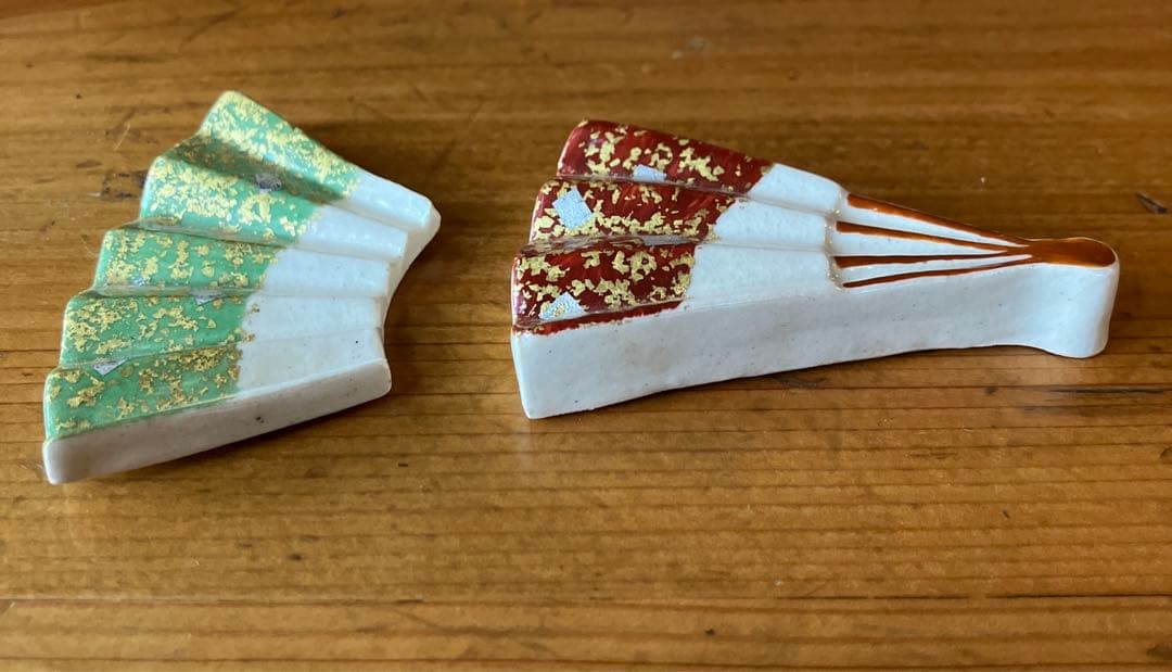 初代 中山梅山 箸置き 5個 九谷焼　未使用