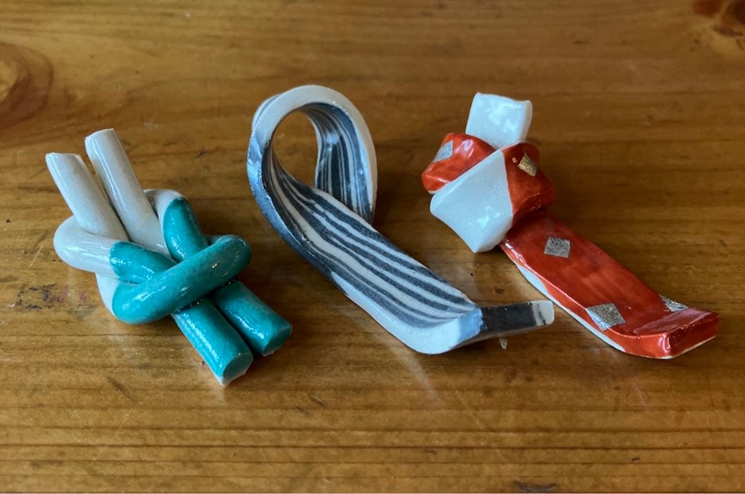 初代 中山梅山 箸置き 5個 九谷焼　未使用