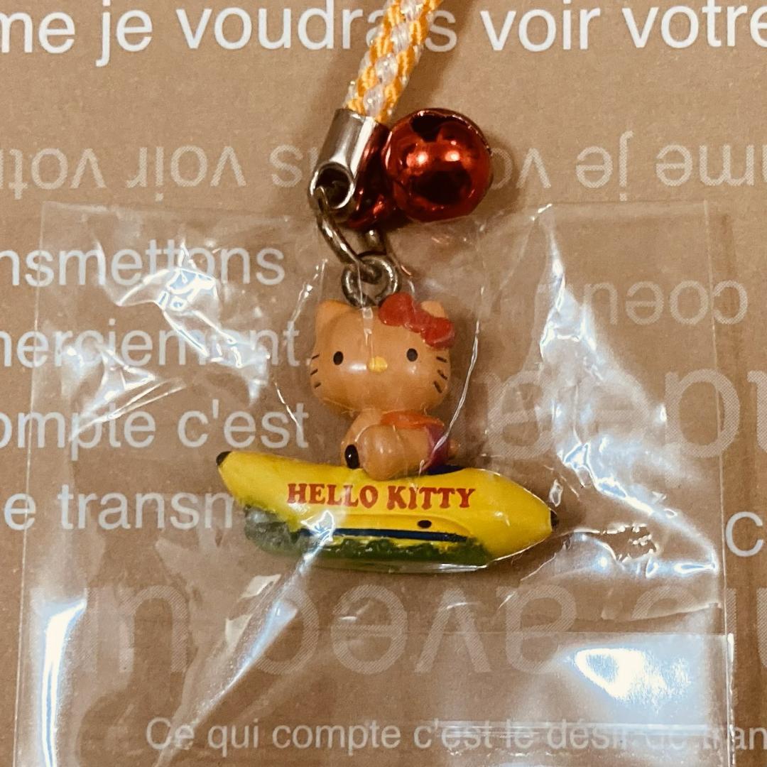 ★訳あり★ハローキティ★夏の海 バナナボート＆椰子の木 根付け2種セット