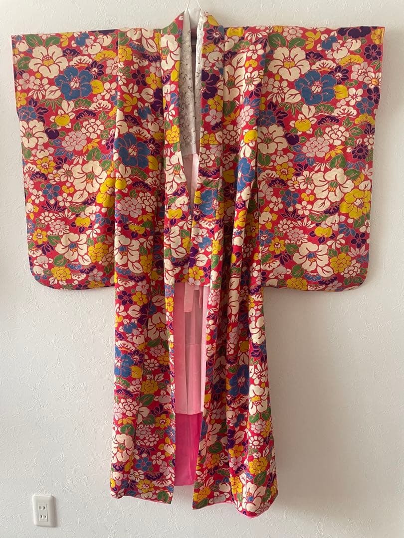 七五三　ハーフ成人式　ジュニア　大きめ7歳さん　アンティークお着物セット