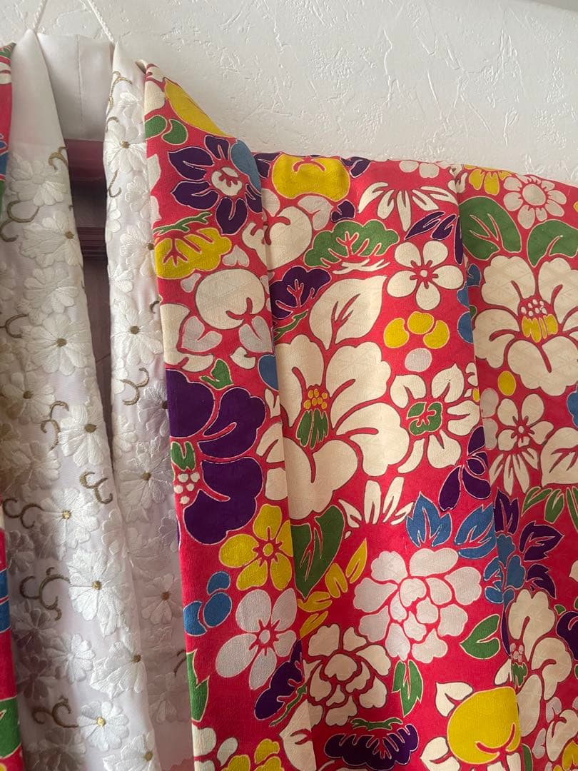 七五三　ハーフ成人式　ジュニア　大きめ7歳さん　アンティークお着物セット