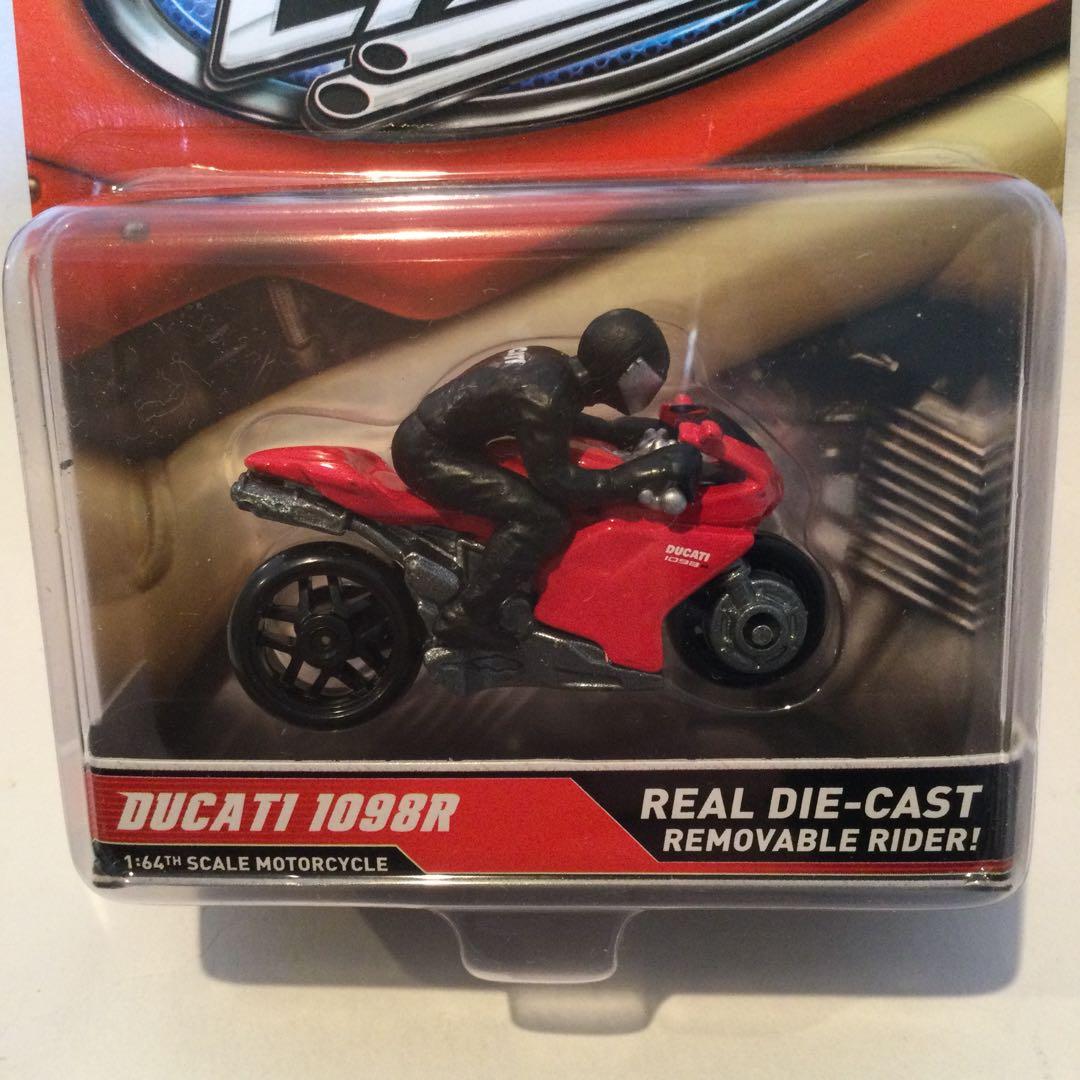ホットウィール DUCATI 1098R ライダー付き ミニカー2台セット