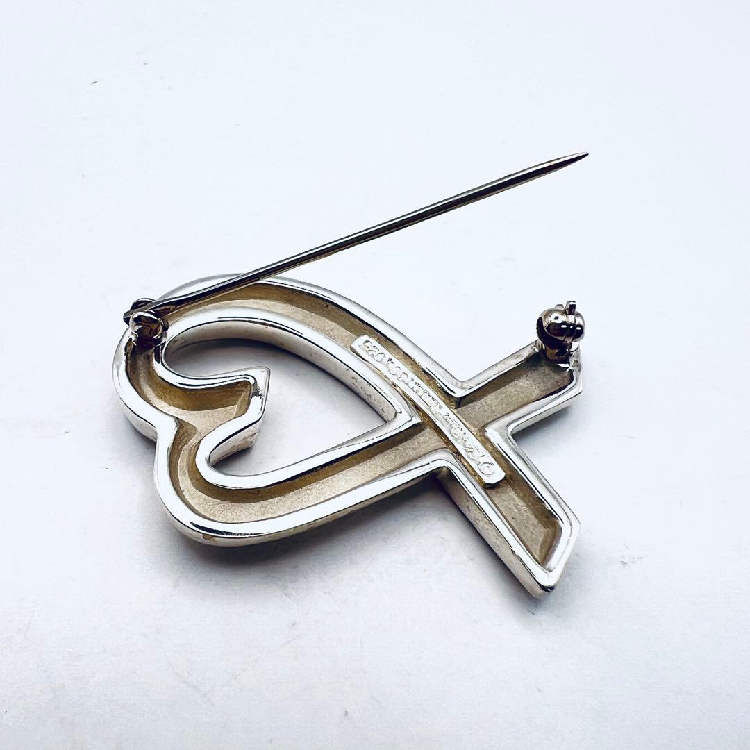 美品✨ティファニー　ラビングハート　パロマピカソ　シルバー　ピンブローチ
