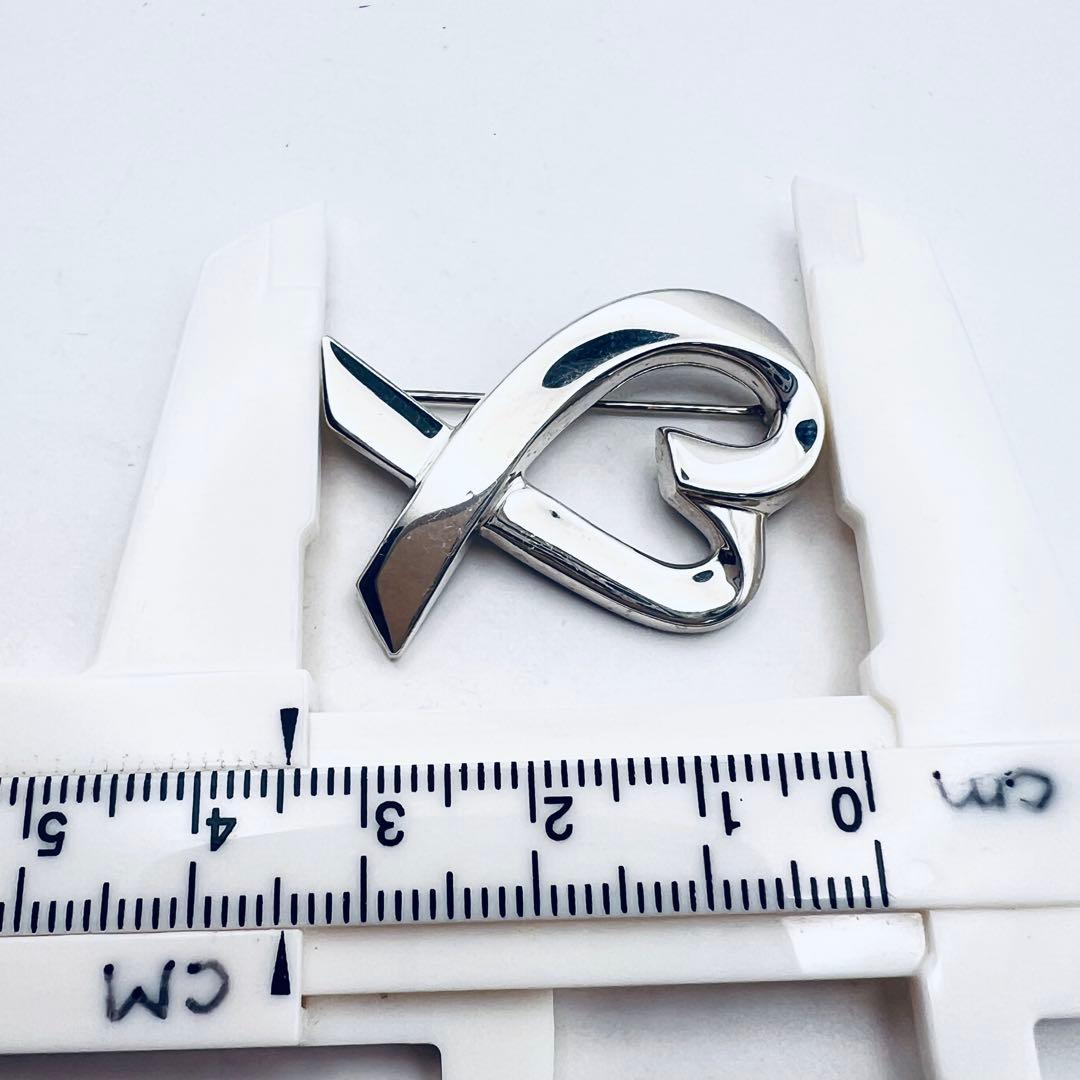 美品✨ティファニー　ラビングハート　パロマピカソ　シルバー　ピンブローチ