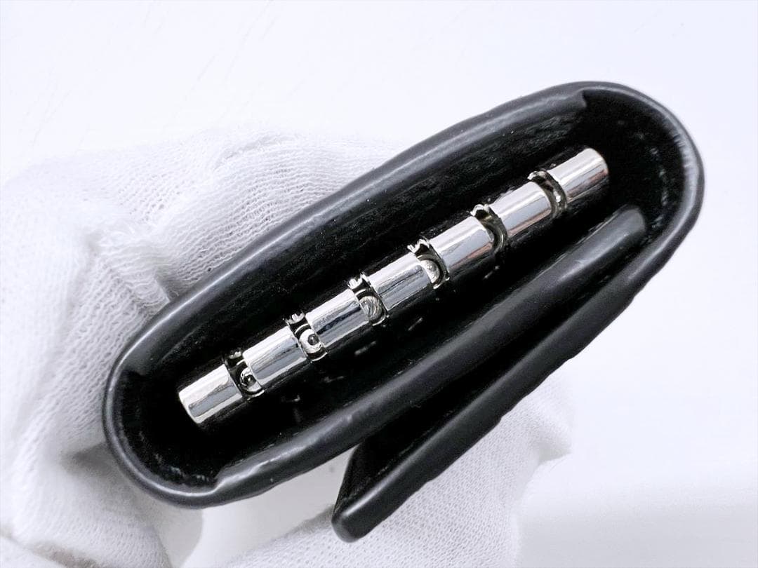 未使用保管　美品　GUCCI　グッチ　マイクロシマ　キーケース　黒　150402