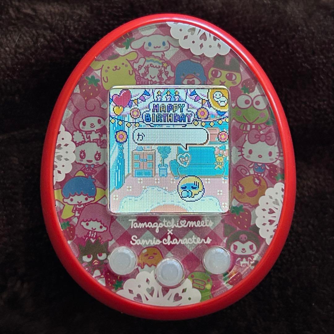 【美品】たまごっちみーつ サンリオキャラクターズ レッド 赤 BANDAI 箱無