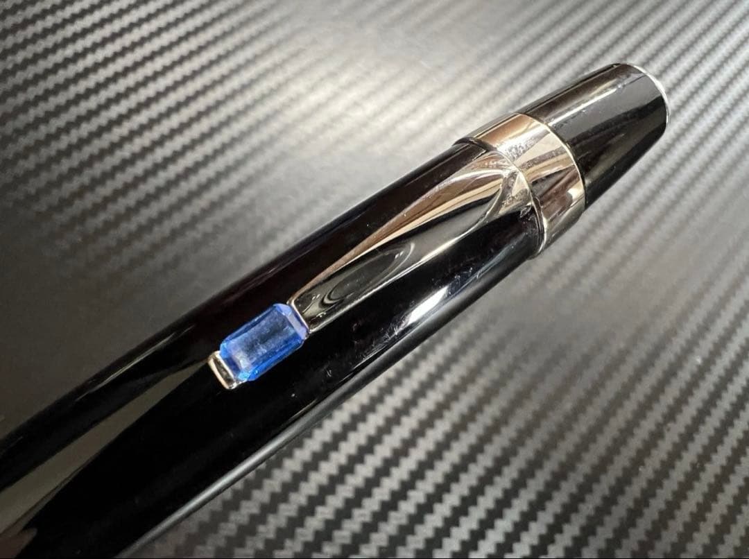 極美品 モンブラン ボエム ブルー ボールペン プラチナライン