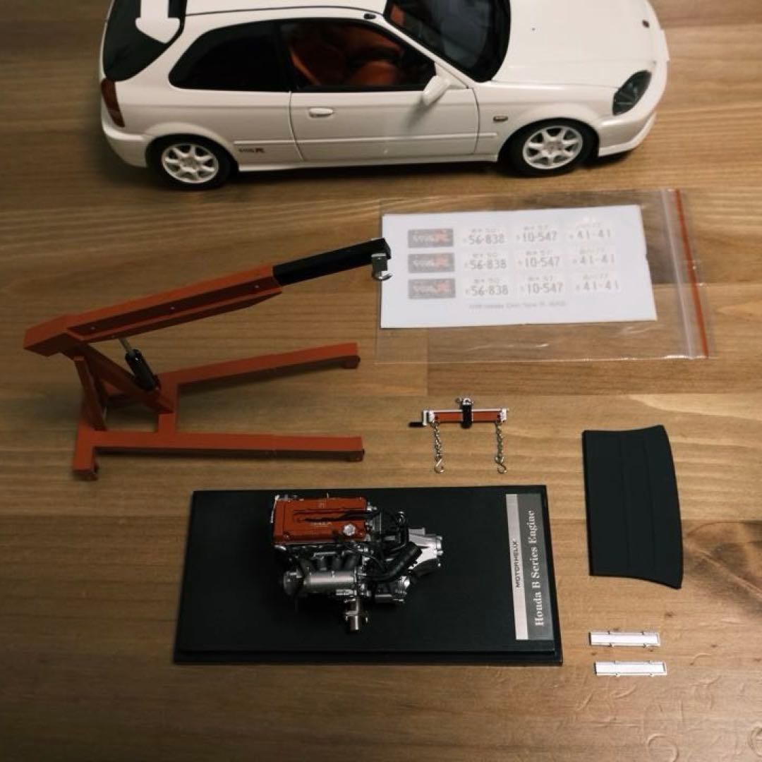 ミニカー Motorhelix 1/18 Honda civic type R (ek9)