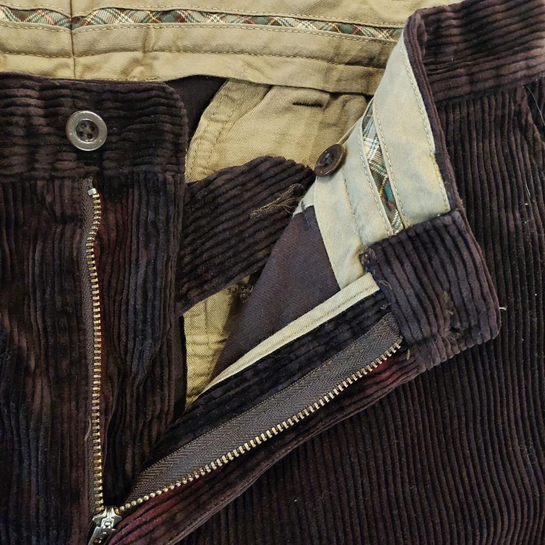 ポロバイ ラルフローレン W34 ポロチノ コーデュロイ 古着 茶 16192