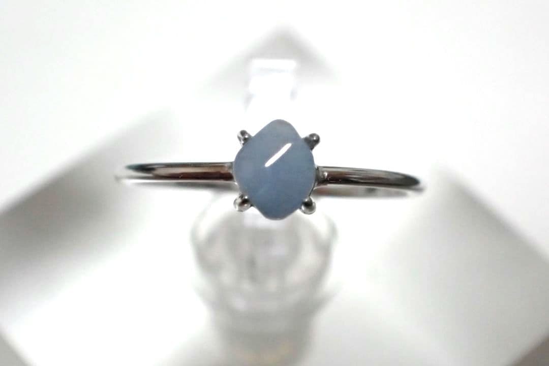 糸魚川翡翠　入コン沢　青　4ミリ　リング　指輪　送料無料