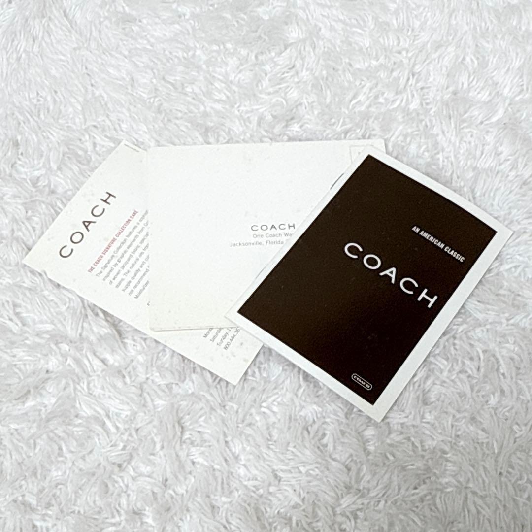 極美品✨コーチ アクセサリーポーチ キャンバス レザー ブラック シグネチャー