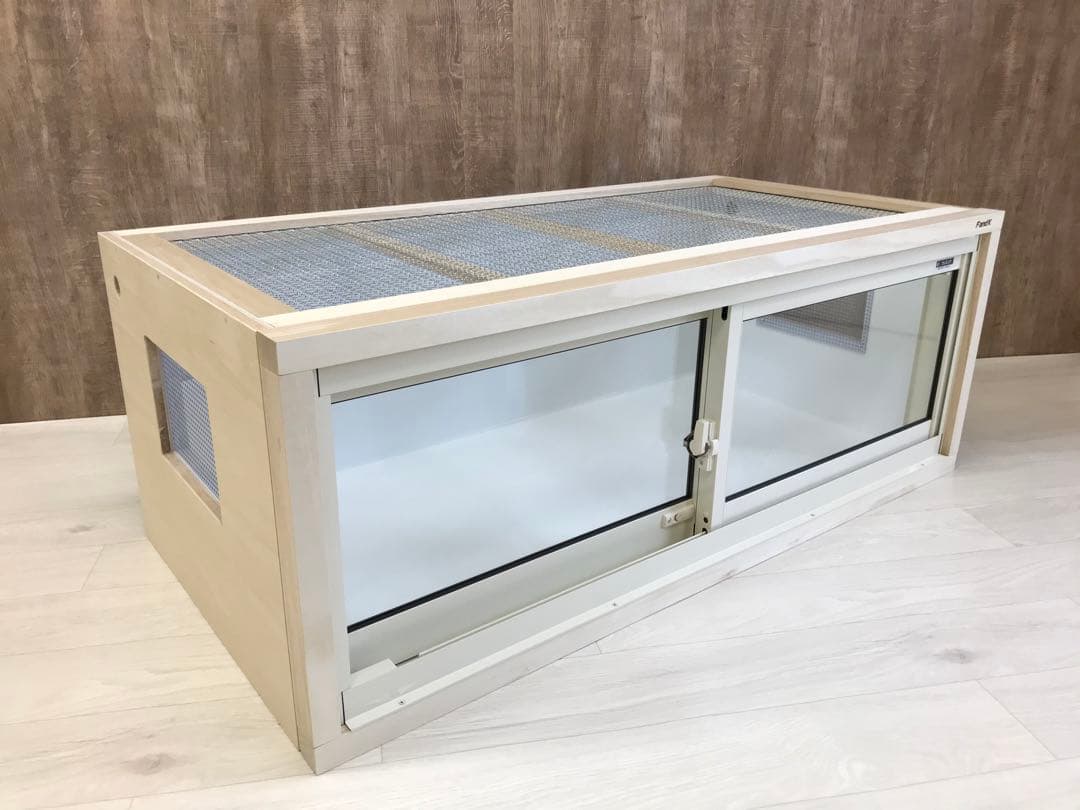 ＦandＫ爬虫類木製ケージ　アルミサッシ仕様　1200×600×450