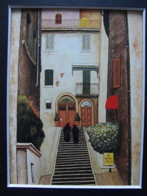 荒木 淳一 【二人の尼僧】希少画集画、状態良好、新品高級額装付