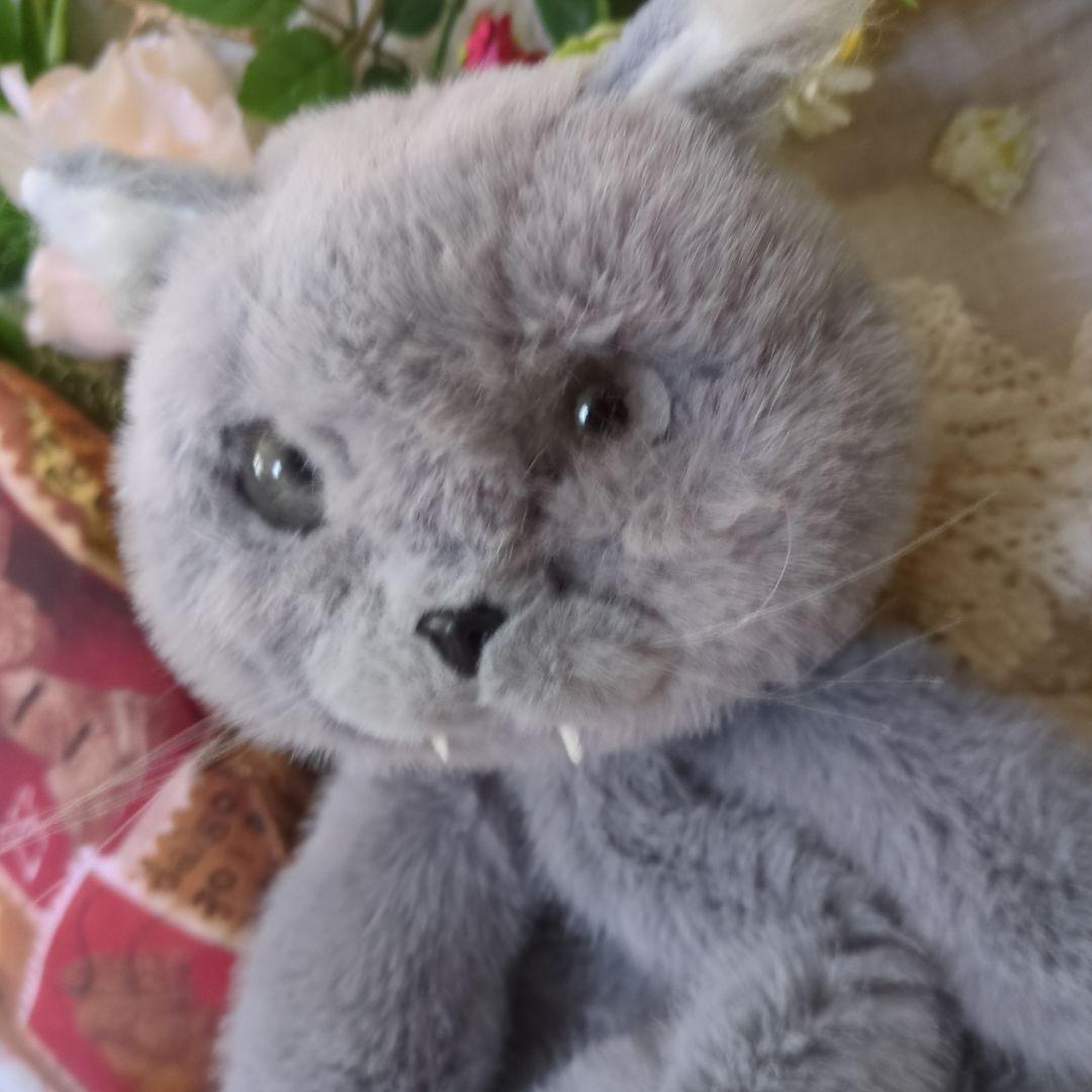 アートドール 黒猫 ロシアンブルー リュック ぬいぐるみ 猫 リアル