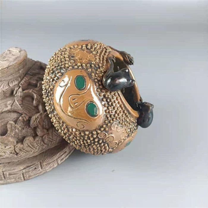 大清乾隆蛇鼠銭缶  鎮宅  聚宝盆  工芸品 美術品 置物