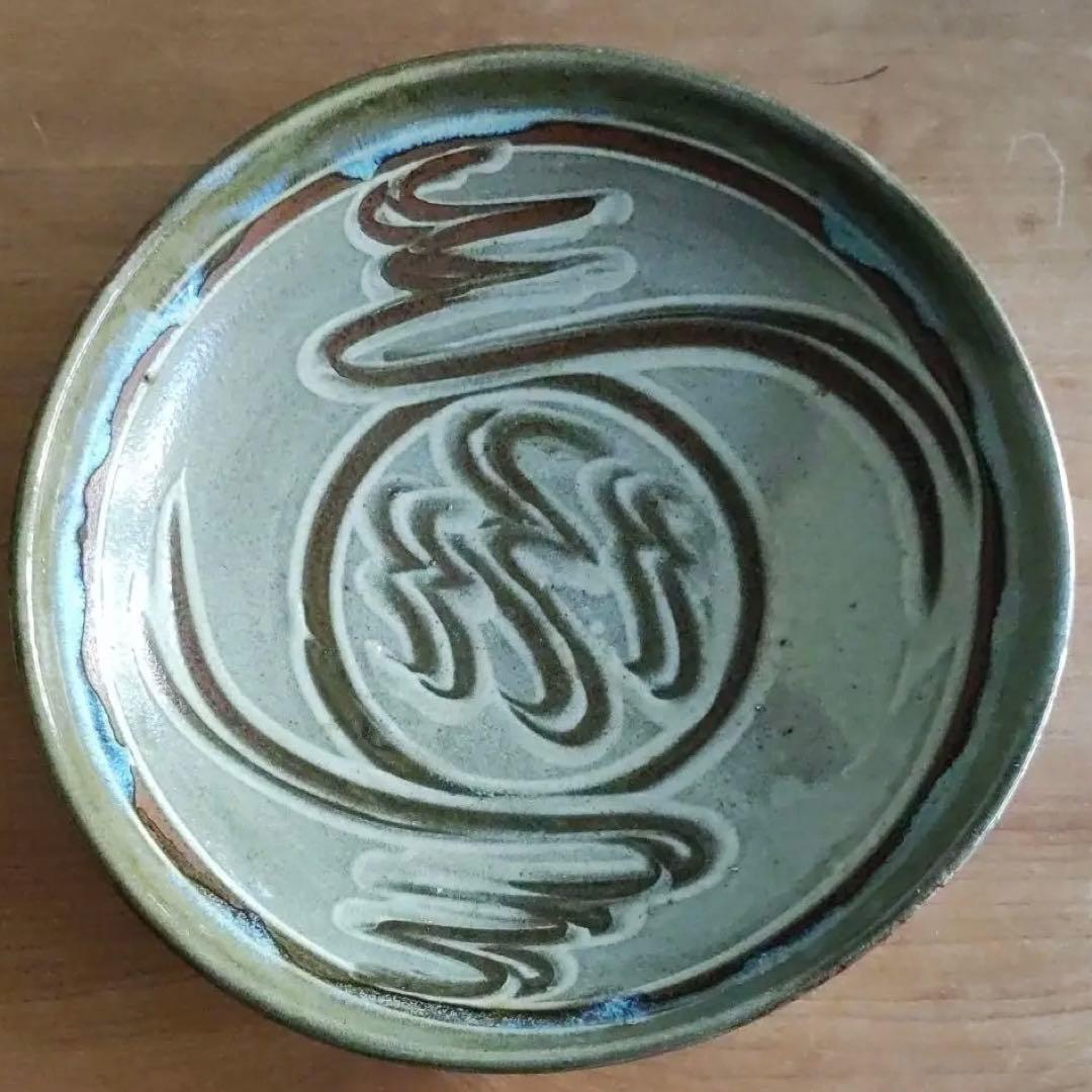 【美品】小石原焼　指描き 大皿（29.5㎝）指描き 民藝