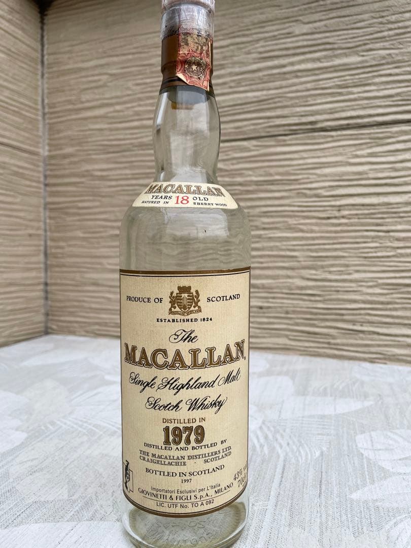 The Macallan 18 1979 スコッチウイスキー 750ml 空瓶