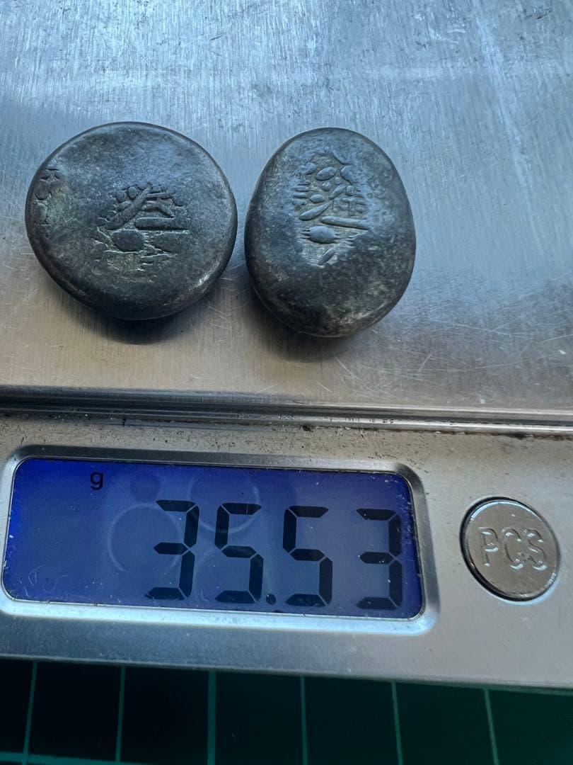 日本古金銀　文政天保片面大黒様大型　2個