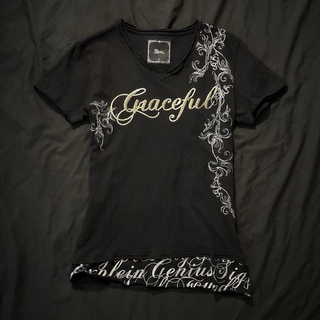 00s archive midas ラメ トライバル レイヤード カットソー