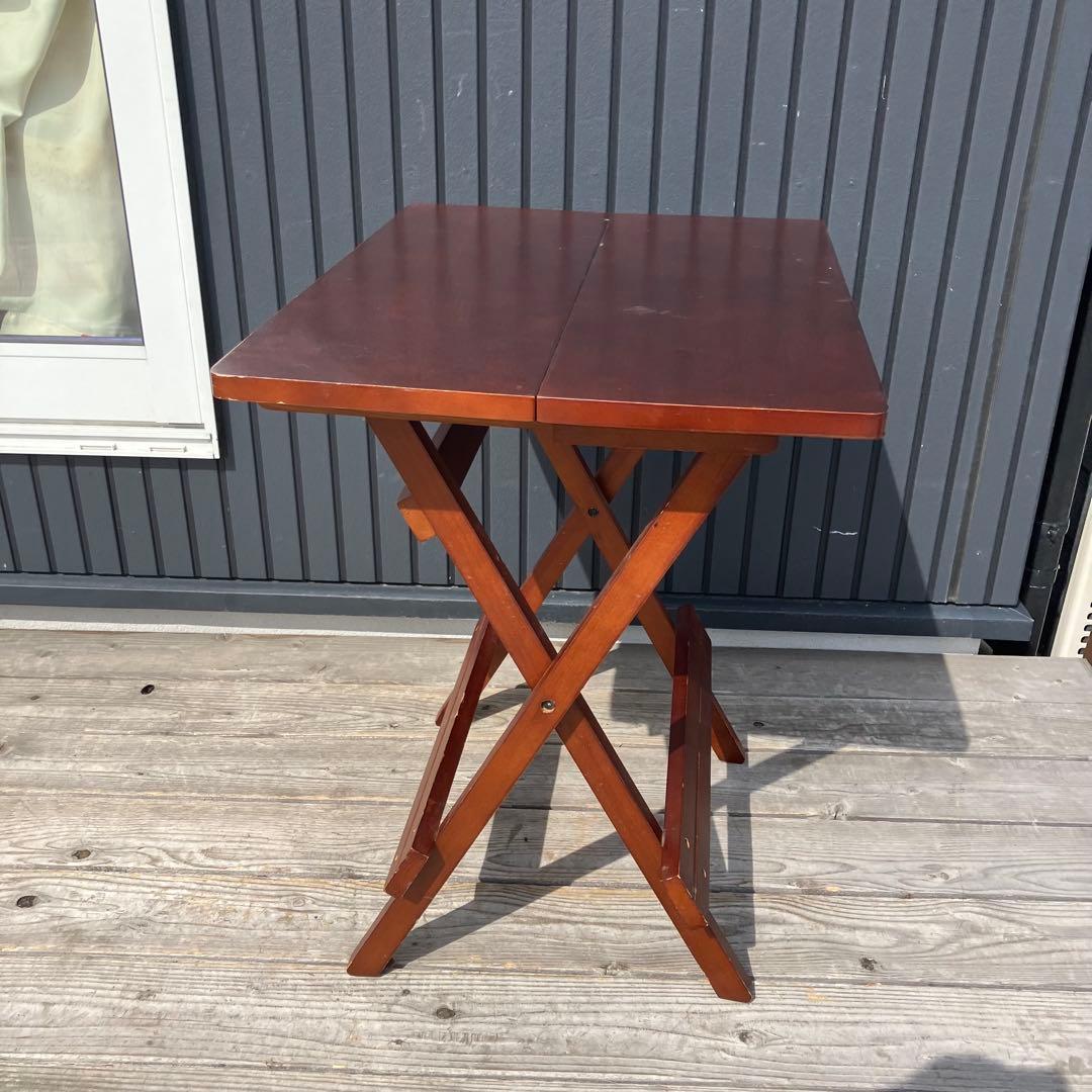北欧レトロ ヴィンテージ 木製折りたたみテーブル フォールディングテーブル