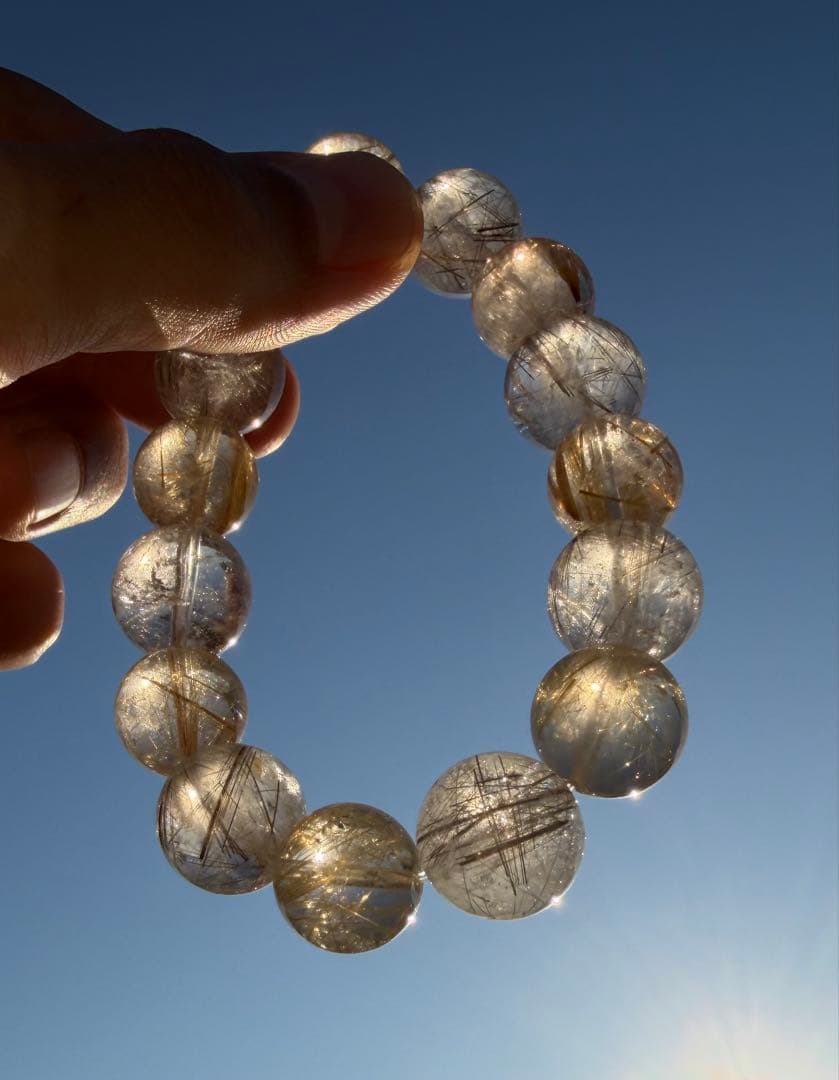 シルバールチル×ゴールドルチル 14mm~15mm 大玉