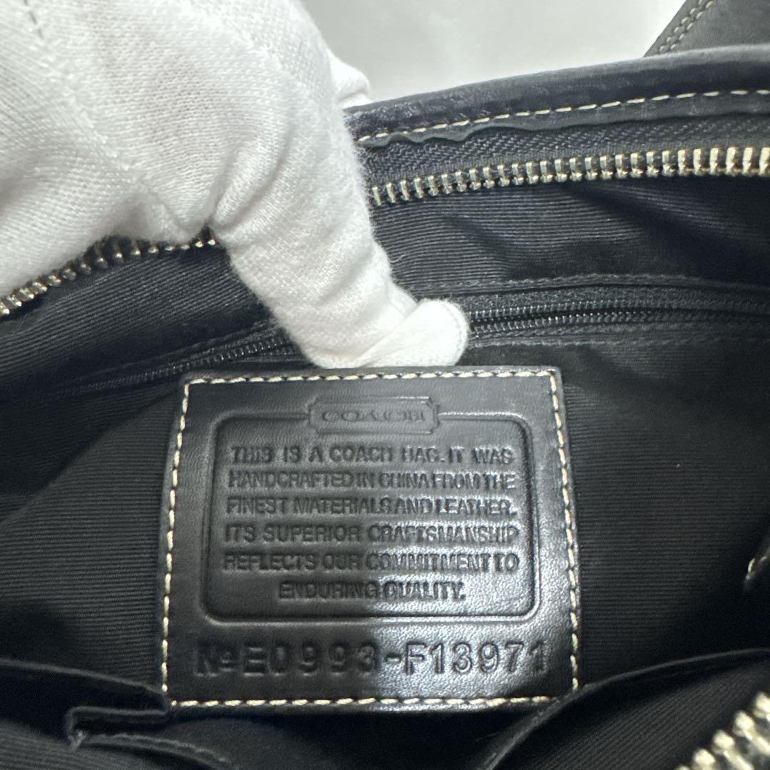 【美品】COACH シグネチャー ターンロック ホーボー ワンショルダーバッグ