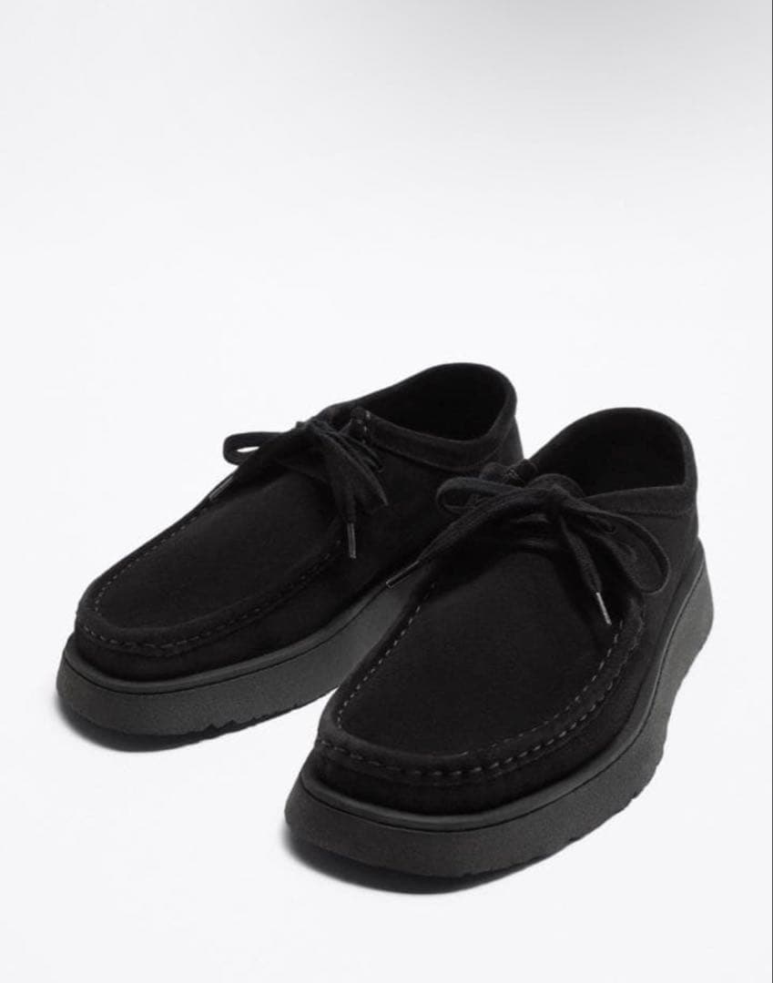 CLARKS X ZARA レザーシューズ ワラビー 41 26.5cm 黒