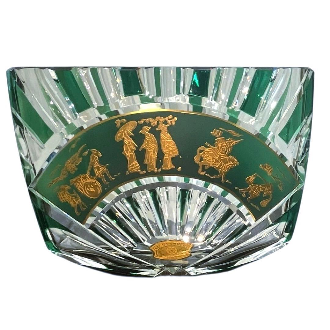 VAL SAINT LAMBERT 金彩カットガラス鉢 ベルギー製