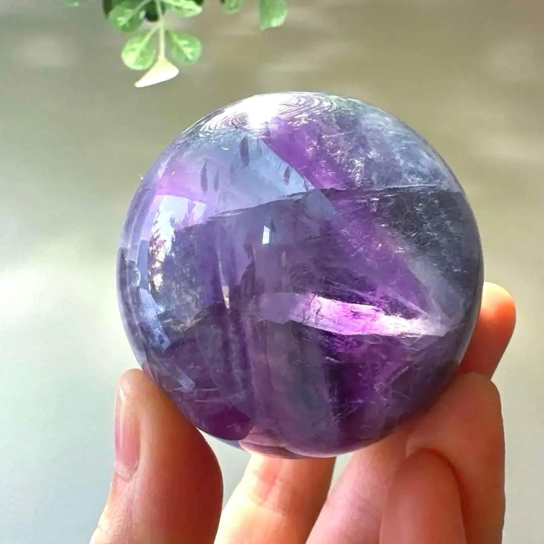 フローライト　スフィア　レインボーフローライト　5.5㎝　パープルフローライト