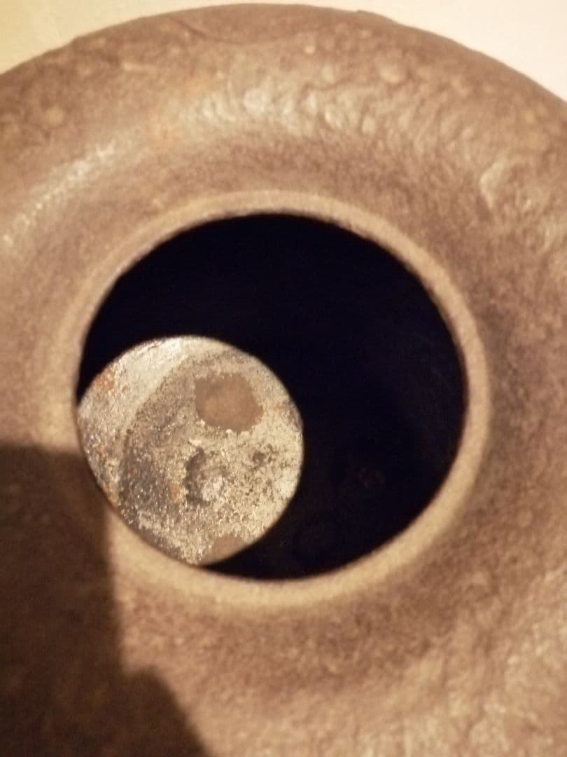 【茶事具】釜師浄栄　柏釜　茶釜　釜400