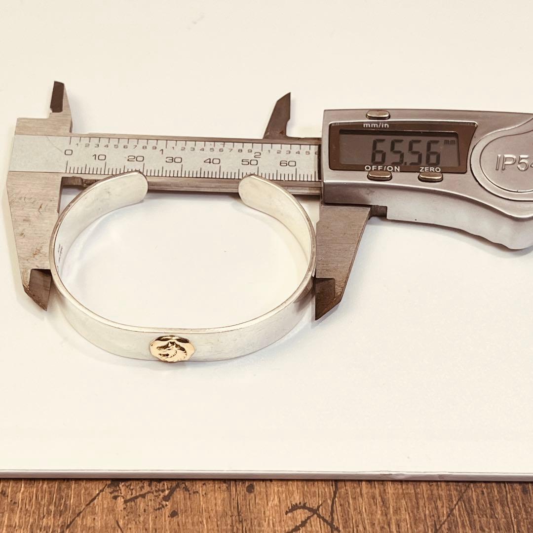 TADY&KING SV925 K18 平打ちバングルGPウルフ 平打ち