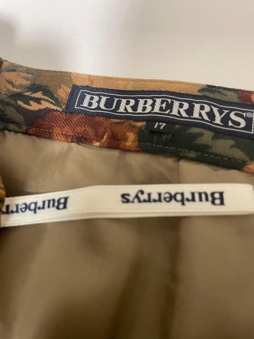 17号 BURBERRY ヴィンテージ 花柄 スカート 稀少サイズ バーバリー