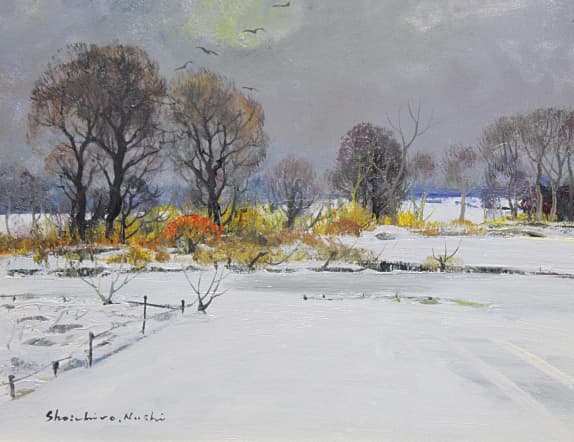 塗師祥一郎【木立】 油彩 6号