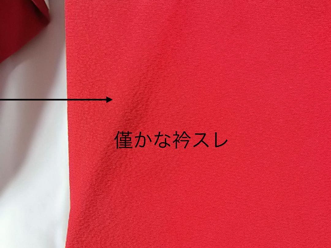 【山本寛斎デザイン】紅赤色＊色無地振袖＊上品地紋×華やぎモダン／個性派の一枚