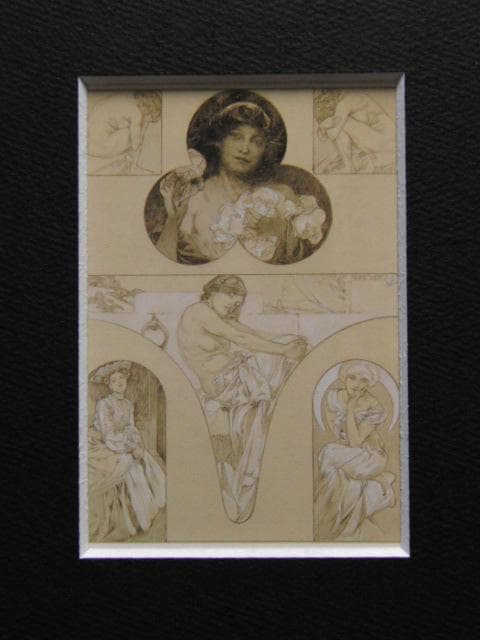 アルフォンス・ミュシャ、「装飾人物集」図31のための素描