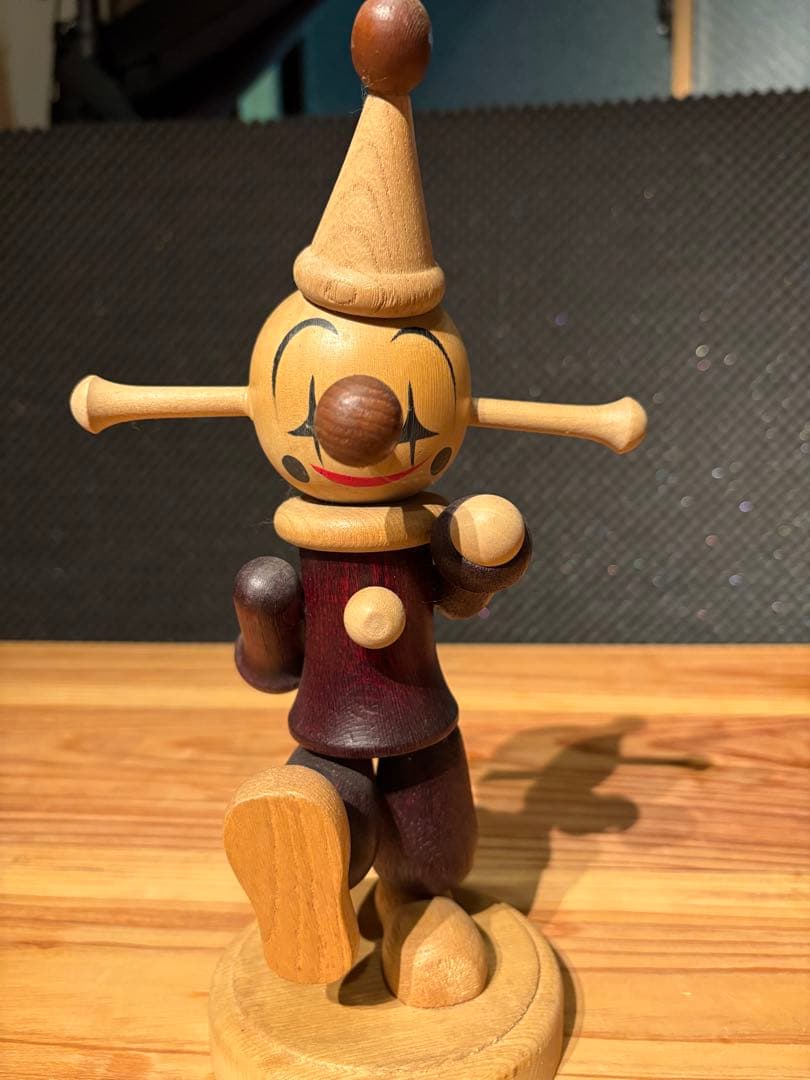 木製 人形 クラウン ピエロ 5体セット ウッドドール 北欧風 置物