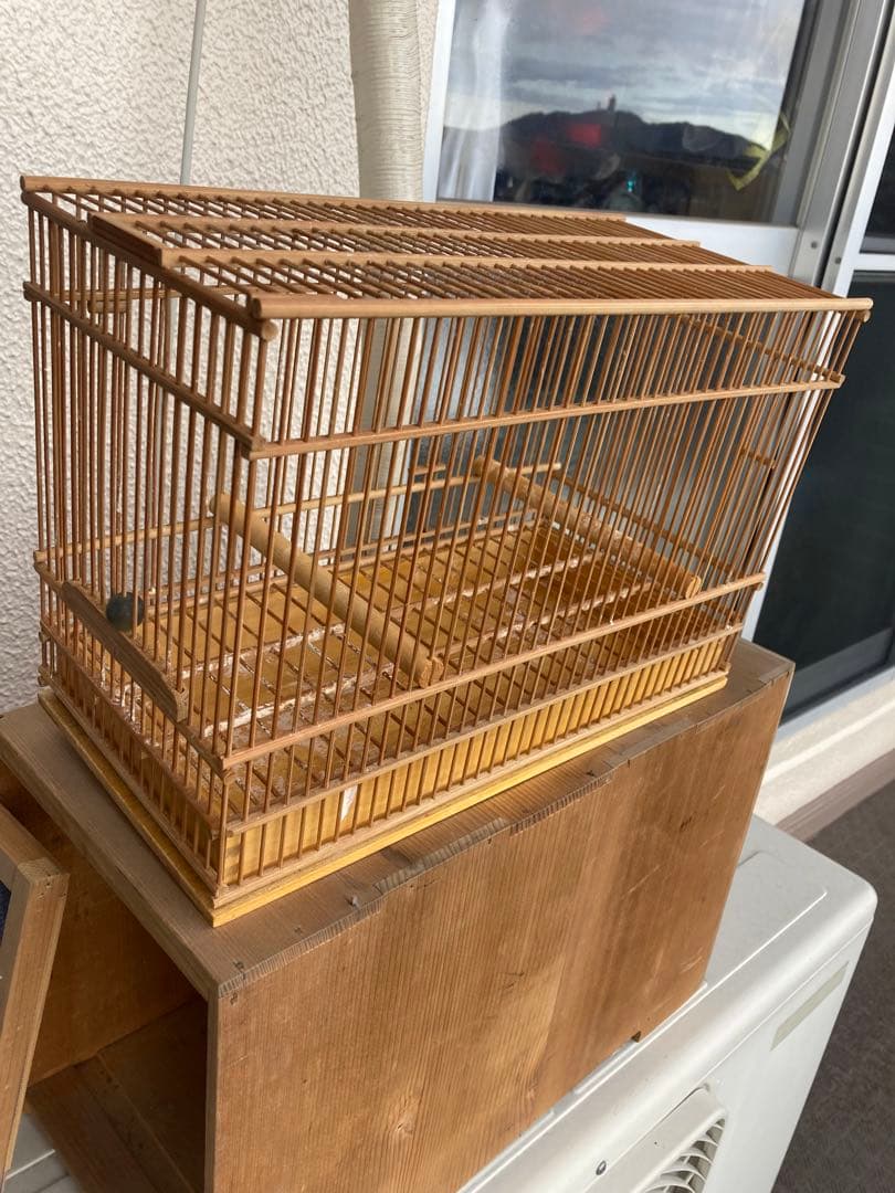 竹籠　ウグイス籠　ミソサザイに最適　就寝ケース付き