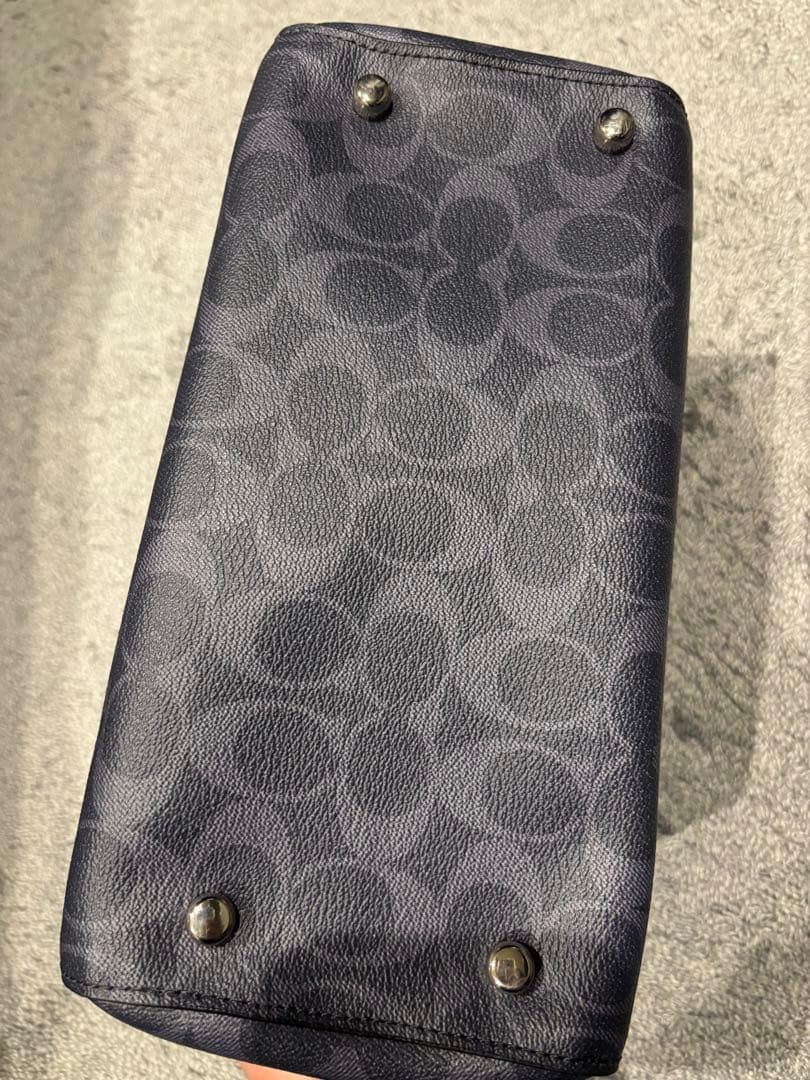 COACH 2WAYバッグ(ハンド/ショルダー) ネイビー