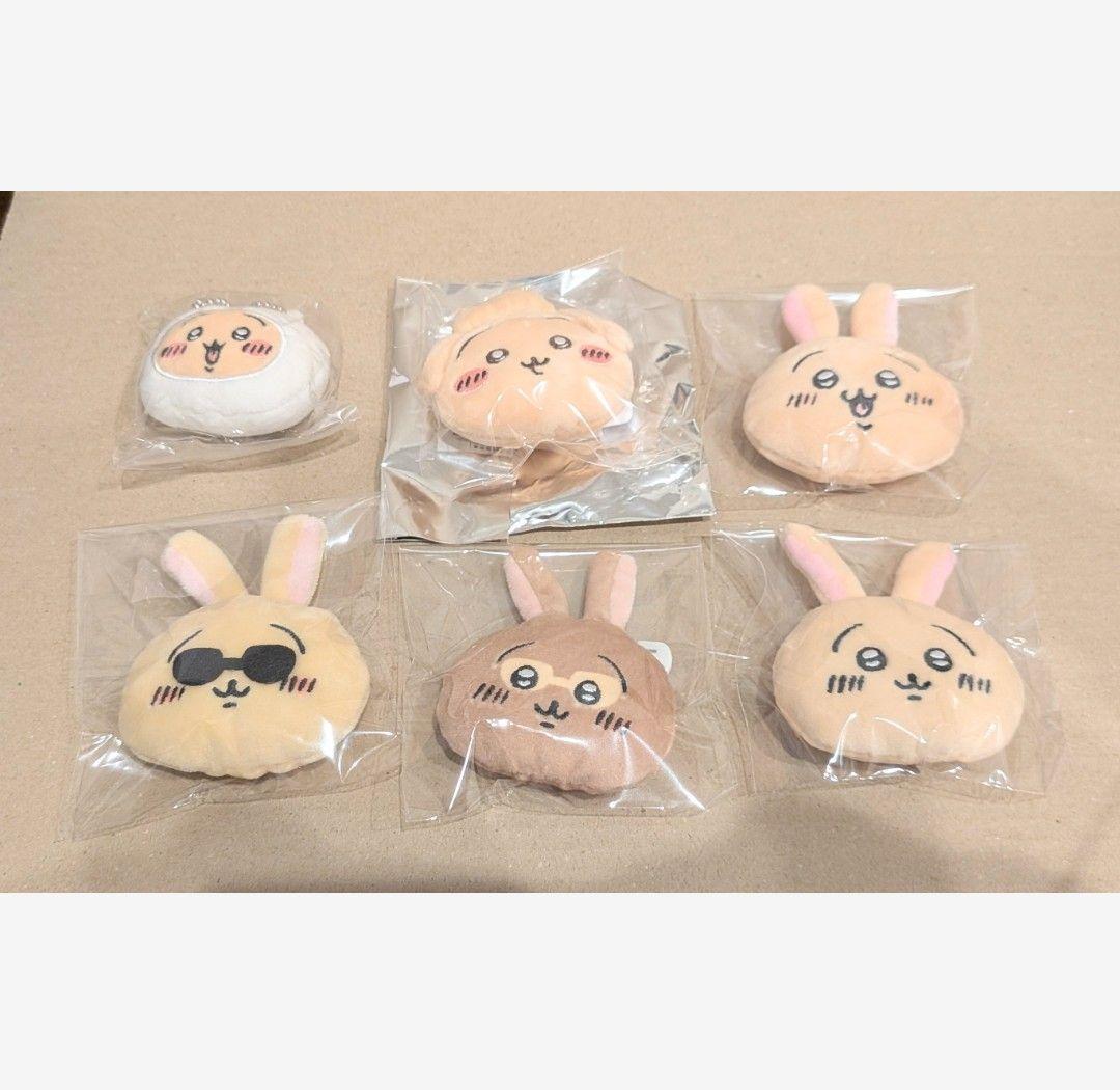 【正規品】ちいかわ観光 ノベルティ おかお　ぬいぐるみバッジ　6個セット　うさぎ