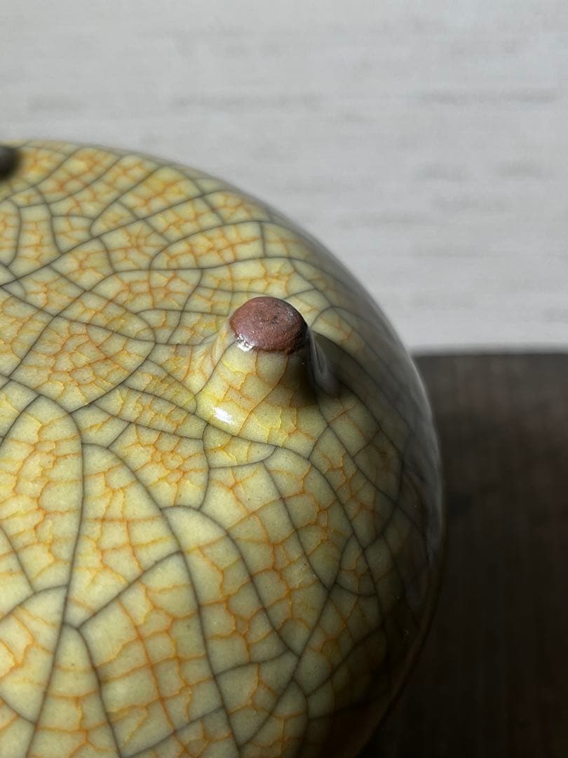 明　哥釉三足香炉　明時代