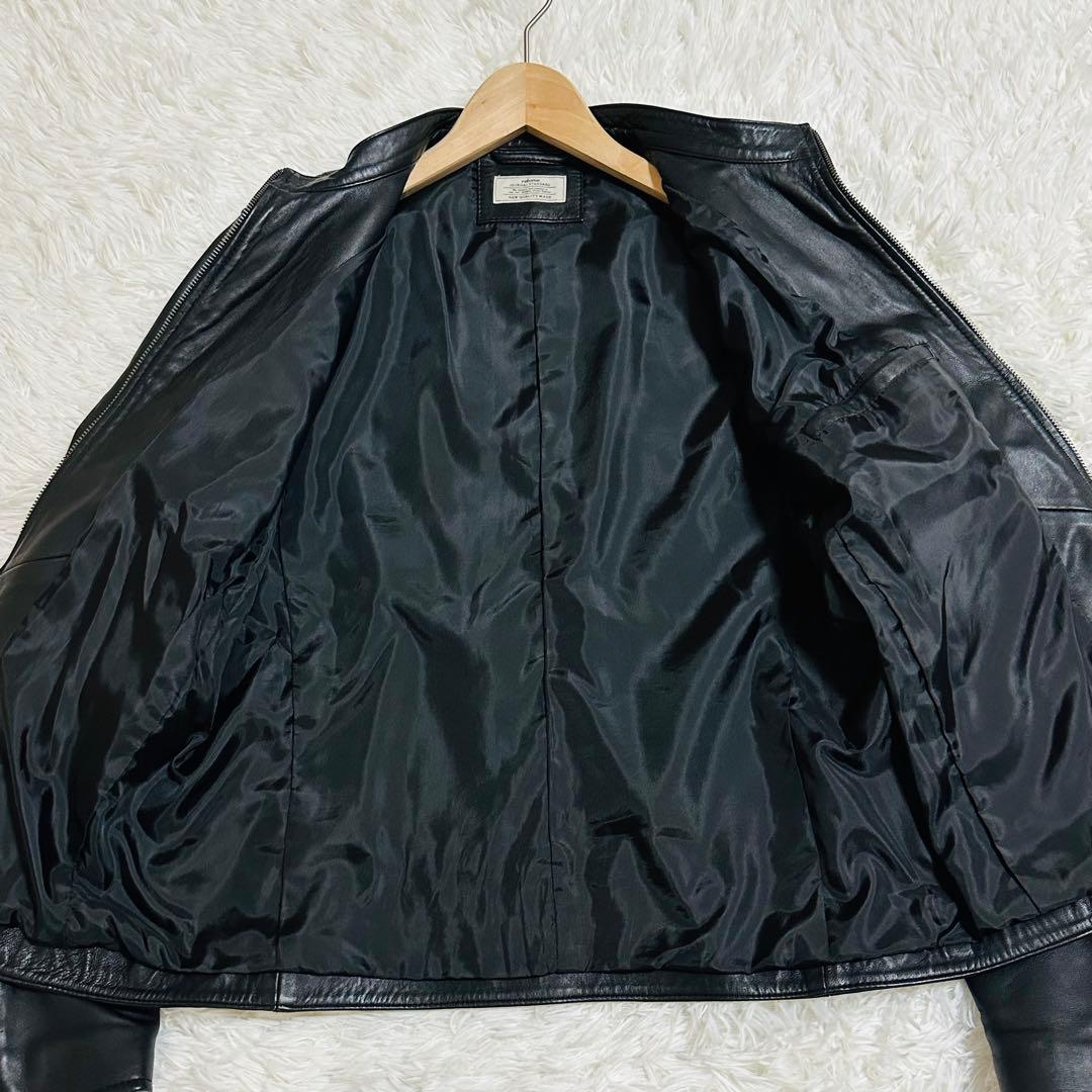 美品 希少L ジャーナルスタンダード ラムレザー シングルライダースジャケット