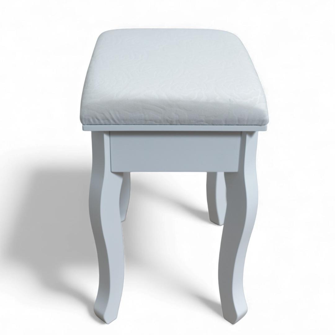 フォロー割【新品】三面鏡 ドレッサー スツール付き 姫系 猫脚 アンティーク調