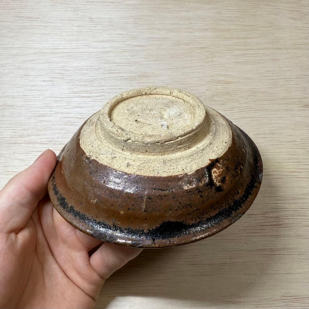 古瀬戸 鉄釉 盃 江戸初期 古美濃 壺屋焼 古常滑 渥美 酒器 小皿 古民芸