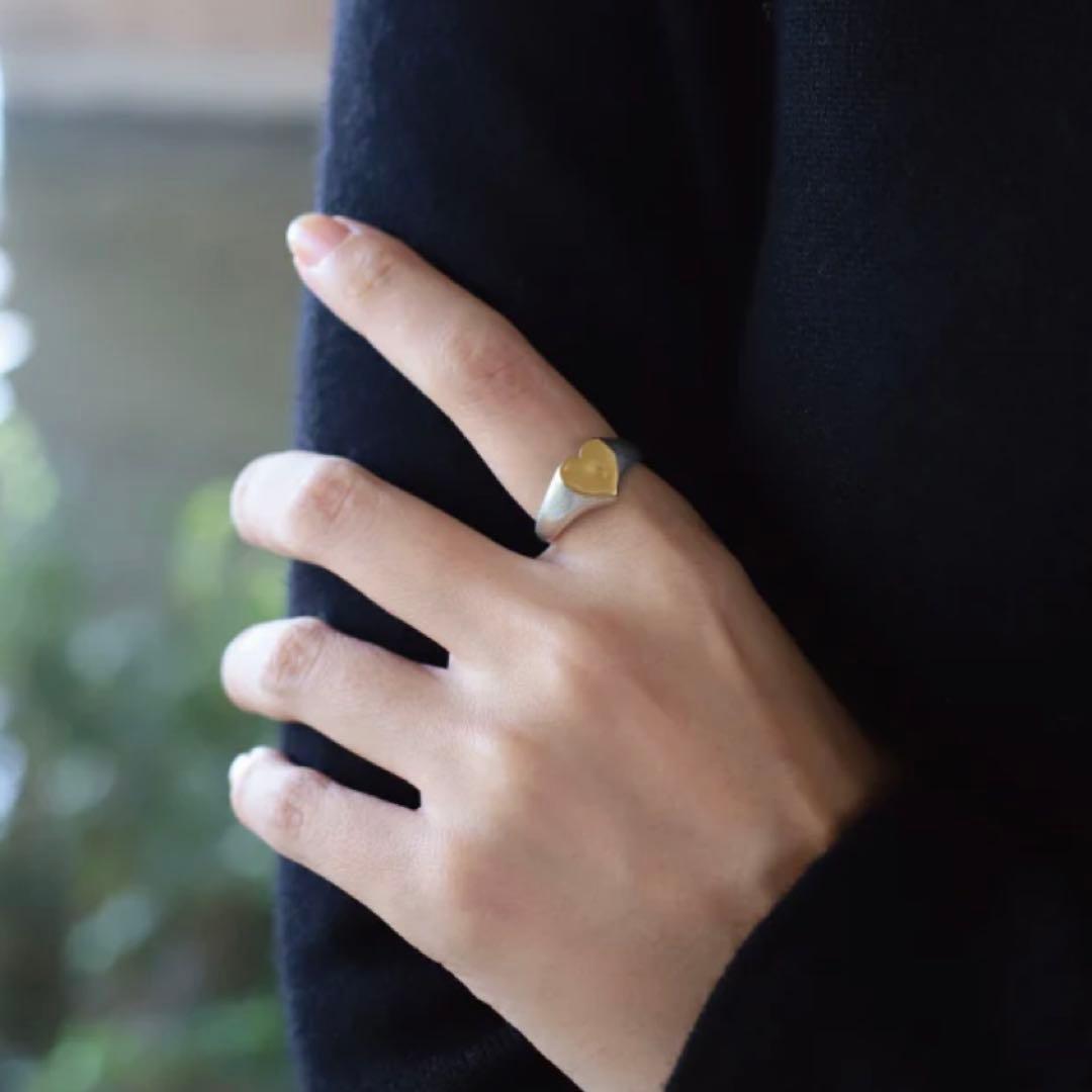 TEN. ハートシグネットリング MIX 5号